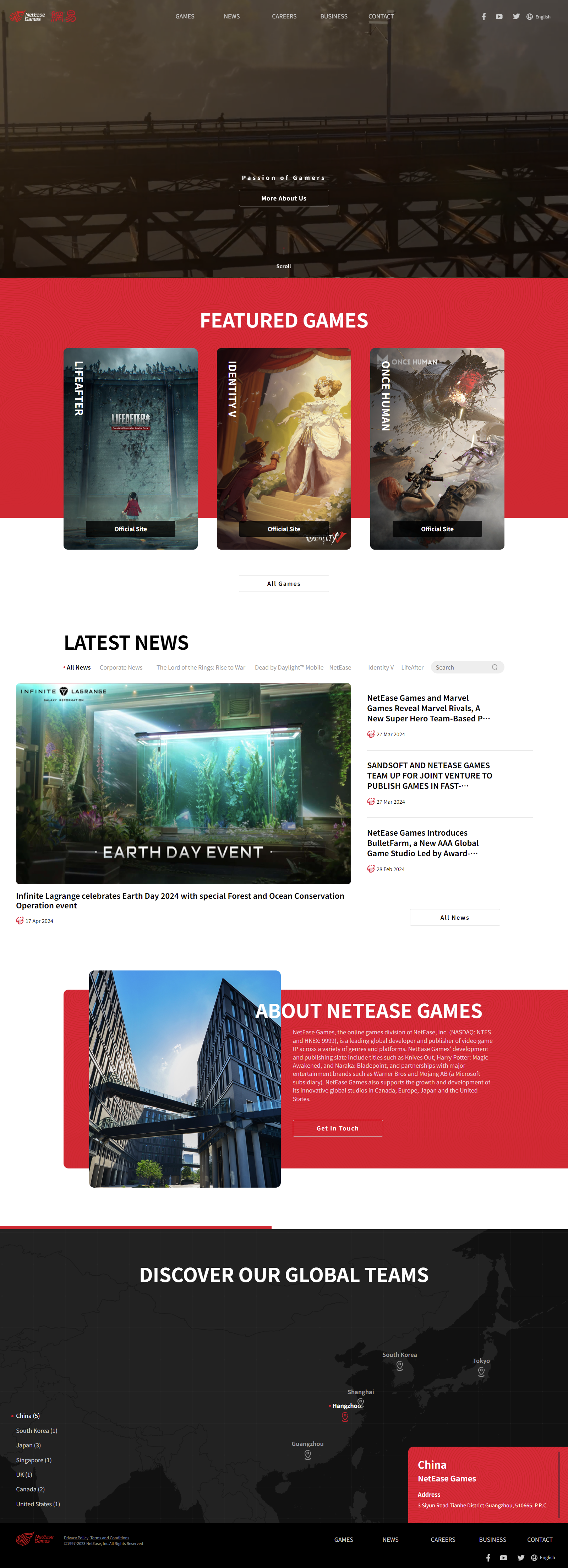 Dgtlnow portfolio work neteasegames-home page image