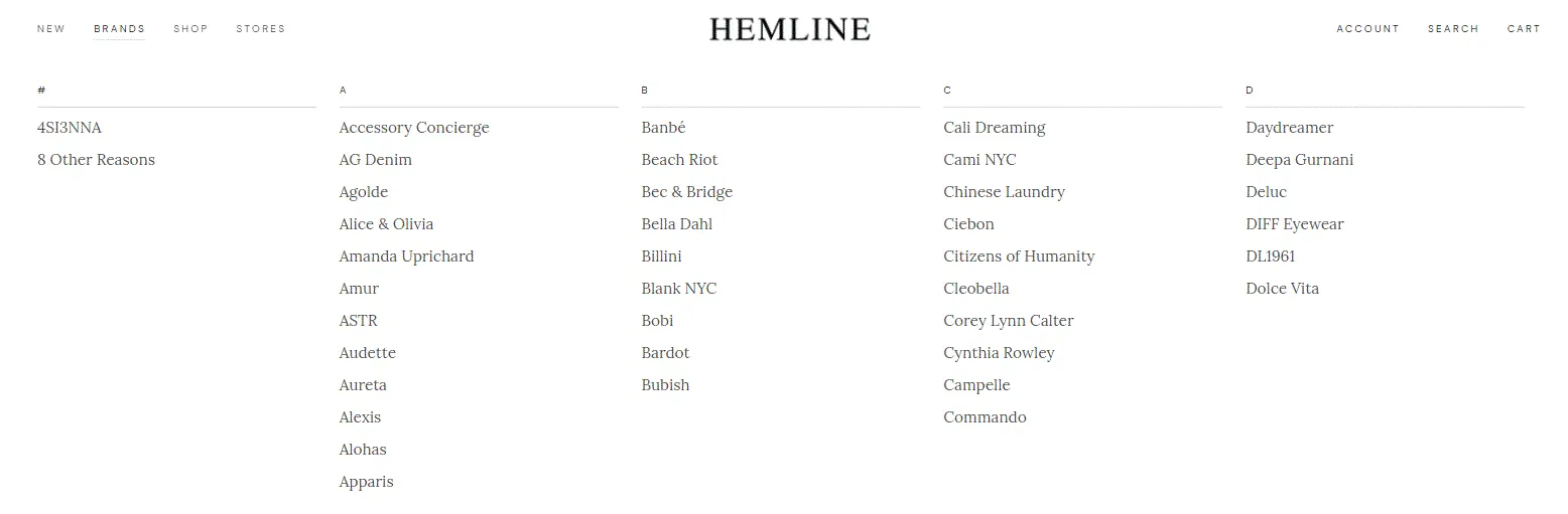 Portfolio Work dgtlnow shophemline-menu bar