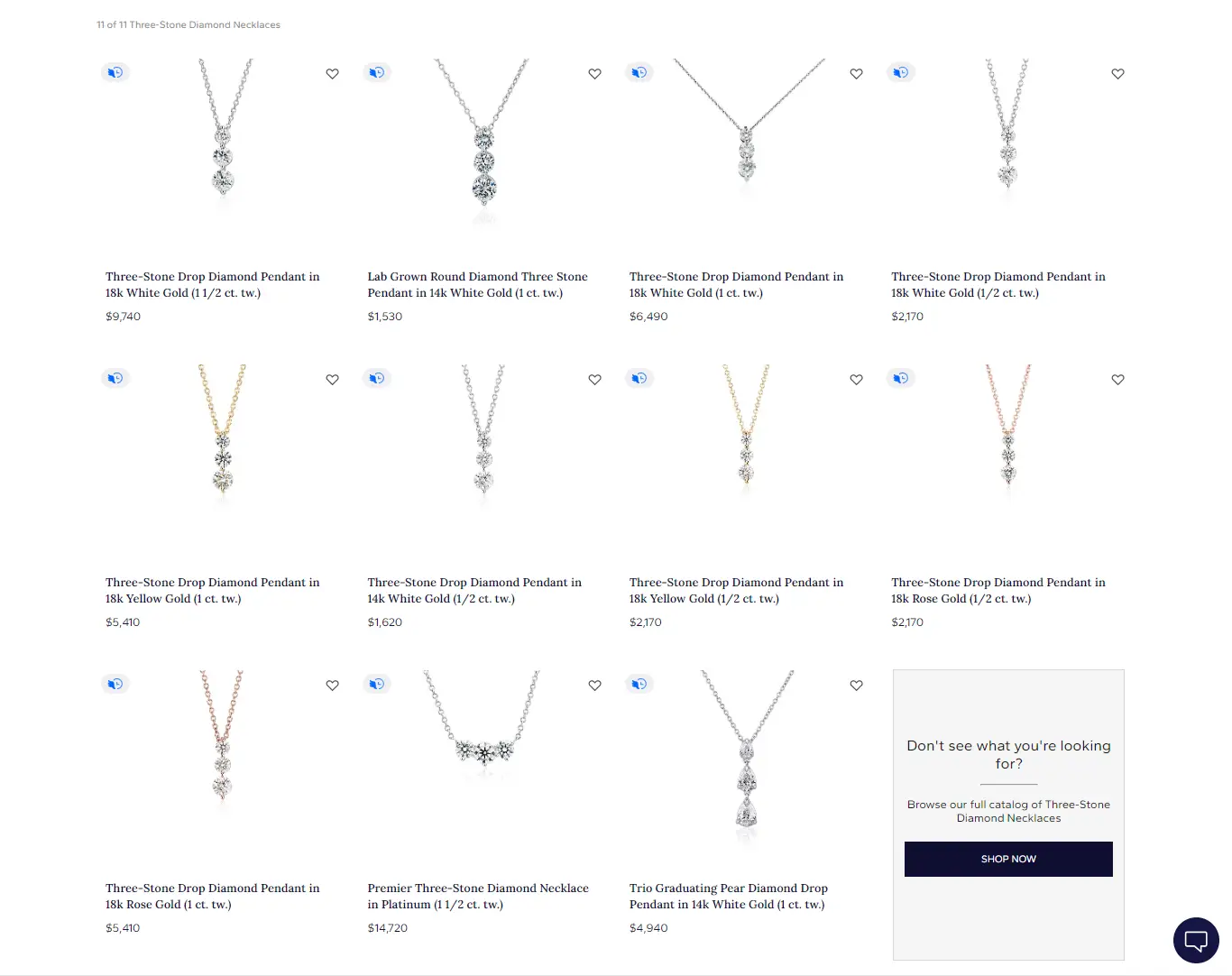 bluenile collection three stone diamond necklaces DGTLnow portfolio