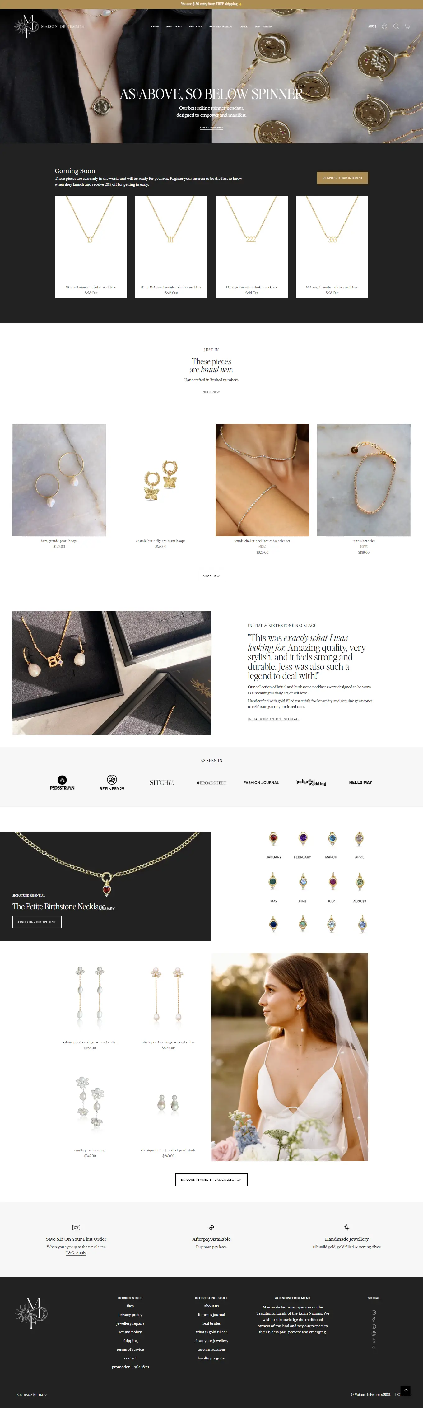 maisondefemmes homepage jewellerry DGTLnow